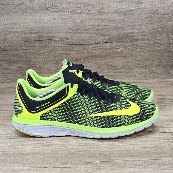 Nike FS Lite Run 4 Prem Men's Size 13 Volt Black Running Shoes (852458-700) - Picture 1 of 9